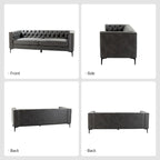 84 Classic Square Armchair With Buttoned Tufted Backrest