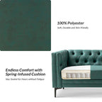 84 Classic Square Armchair With Buttoned Tufted Backrest