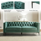 84 Classic Square Armchair With Buttoned Tufted Backrest