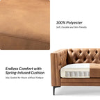 84 Classic Square Armchair With Buttoned Tufted Backrest