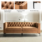84 Classic Square Armchair With Buttoned Tufted Backrest