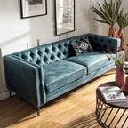 84 Classic Square Armchair With Buttoned Tufted Backrest