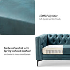 84 Classic Square Armchair With Buttoned Tufted Backrest