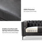 84 Classic Square Armchair With Buttoned Tufted Backrest
