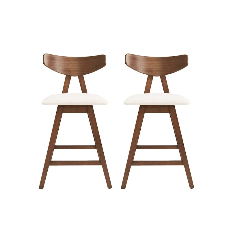Stocker Fabric and Rubberwood Counter Stools (Set of 2) by 