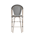 2PK Stacking Bistro Chair with Metal Frame & PE Seat