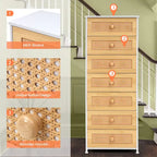 7 Drawers Chest Furniture Storage Tower Organizer Unit for Bedroom