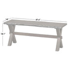 Solid Wood Bench With Log Edges