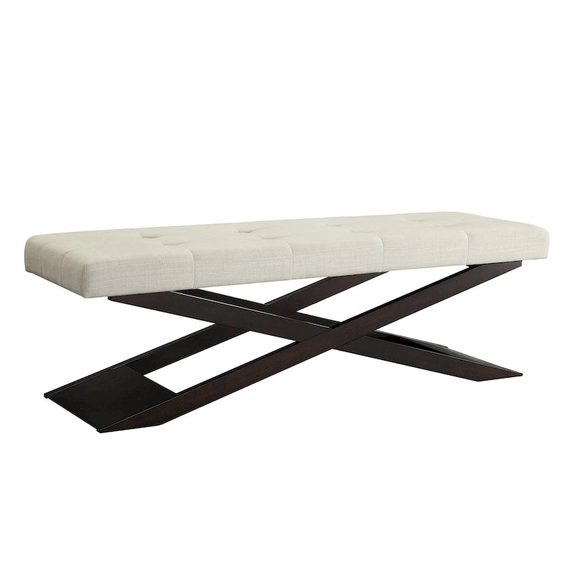 48 Wooden X-Shaped Base Bench