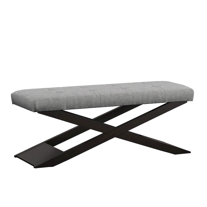 48 Wooden X-Shaped Base Bench