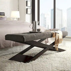 48 Wooden X-Shaped Base Bench