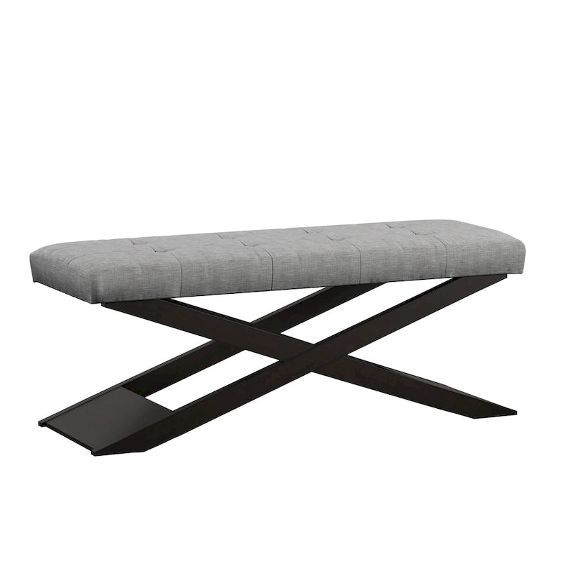 48 Wooden X-Shaped Base Bench