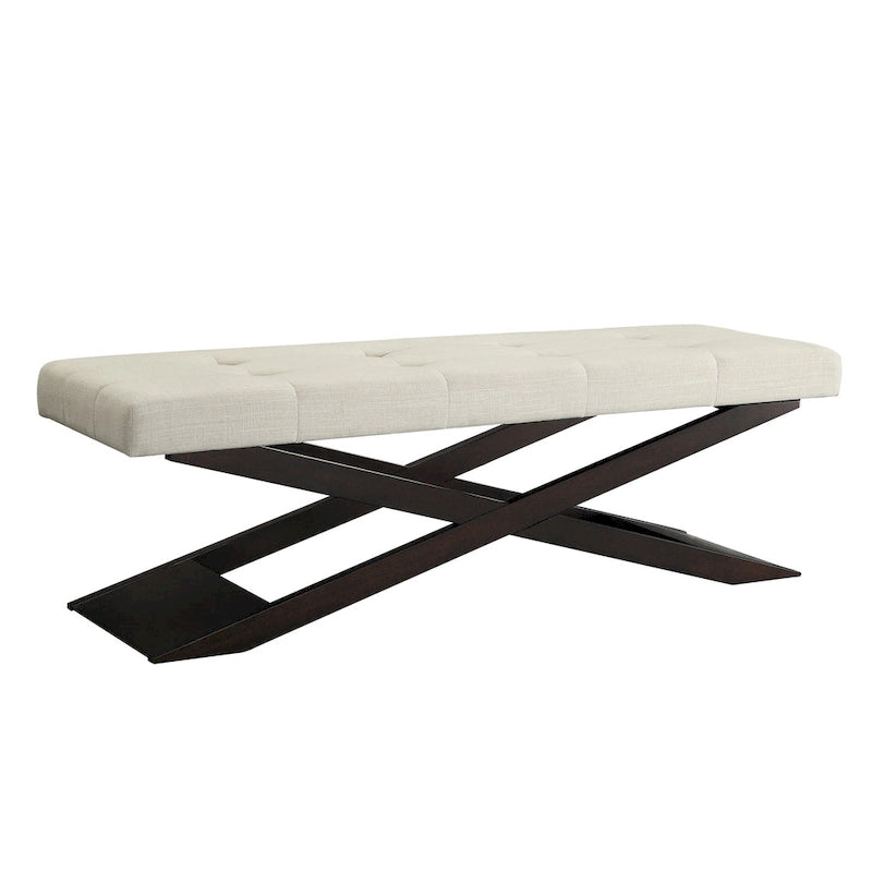 48 Wooden X-Shaped Base Bench