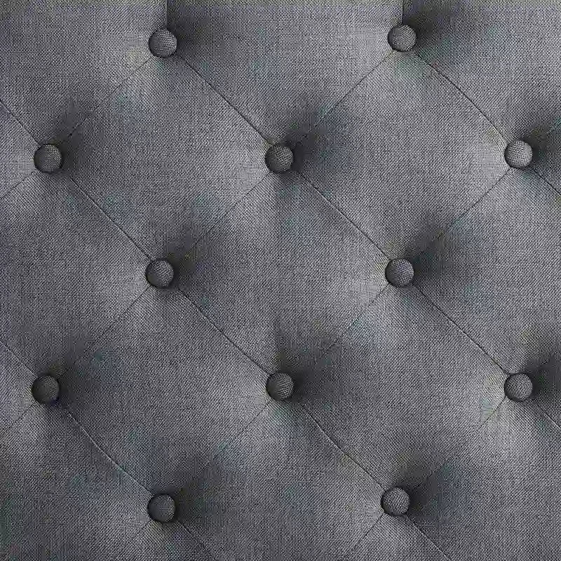 Abigal Charcoal Square Tufted Ottoman