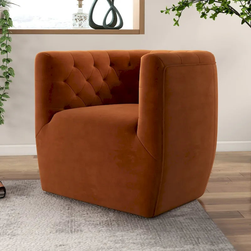 Velvet Swivel Lounge Chair