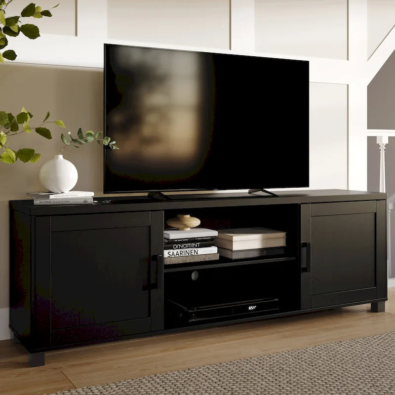 Tv Cabinet With Doors, Suitable For Tvs Up To 85 Inches.
