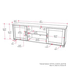 Tv Cabinet With Doors, Suitable For Tvs Up To 85 Inches.