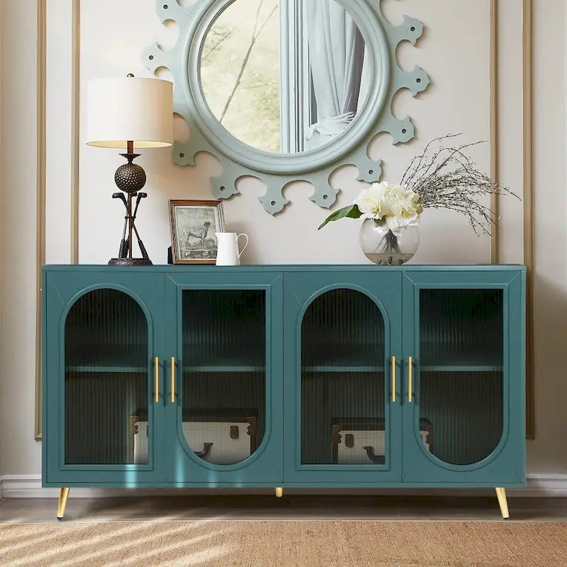 Wood Buffets Storage Cabinet with Adjustable Shelves