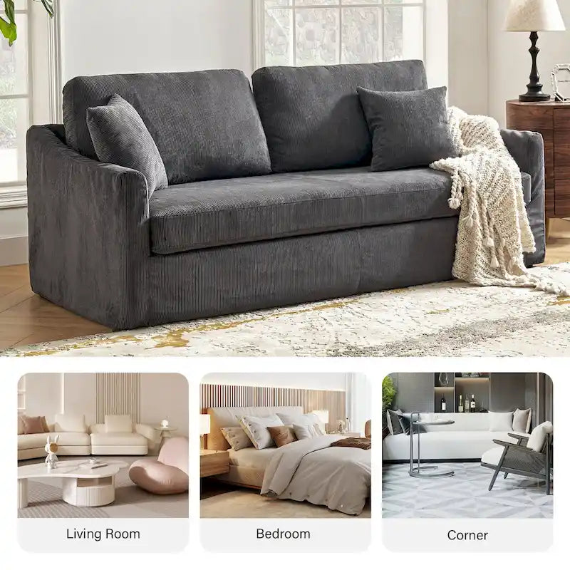 80.5 Modern Detachable Backrest Sofa