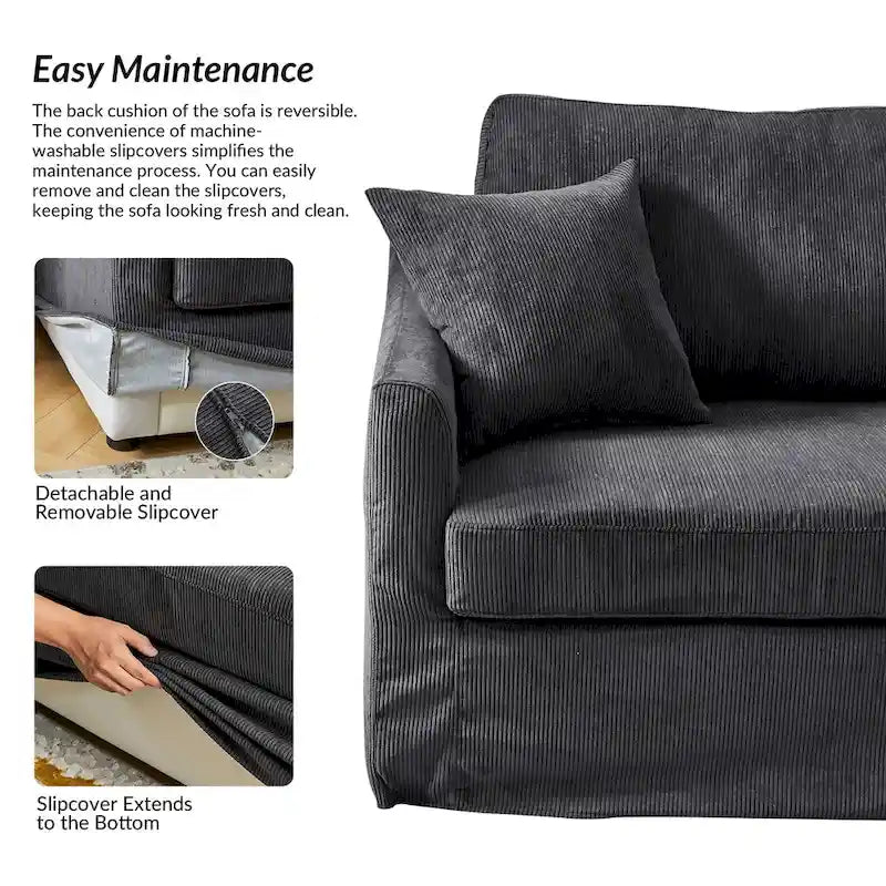 80.5 Modern Detachable Backrest Sofa