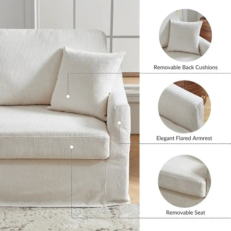 80.5 Modern Detachable Backrest Sofa
