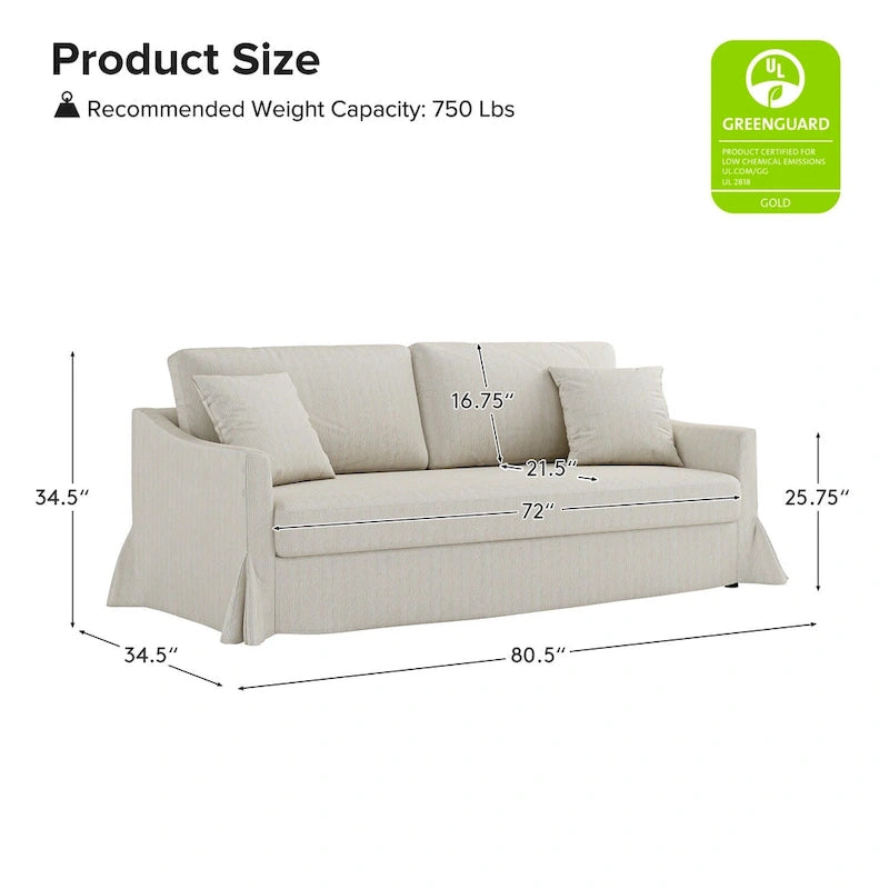 80.5 Modern Detachable Backrest Sofa