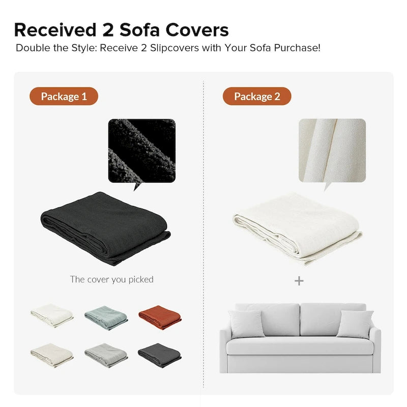 80.5 Modern Detachable Backrest Sofa