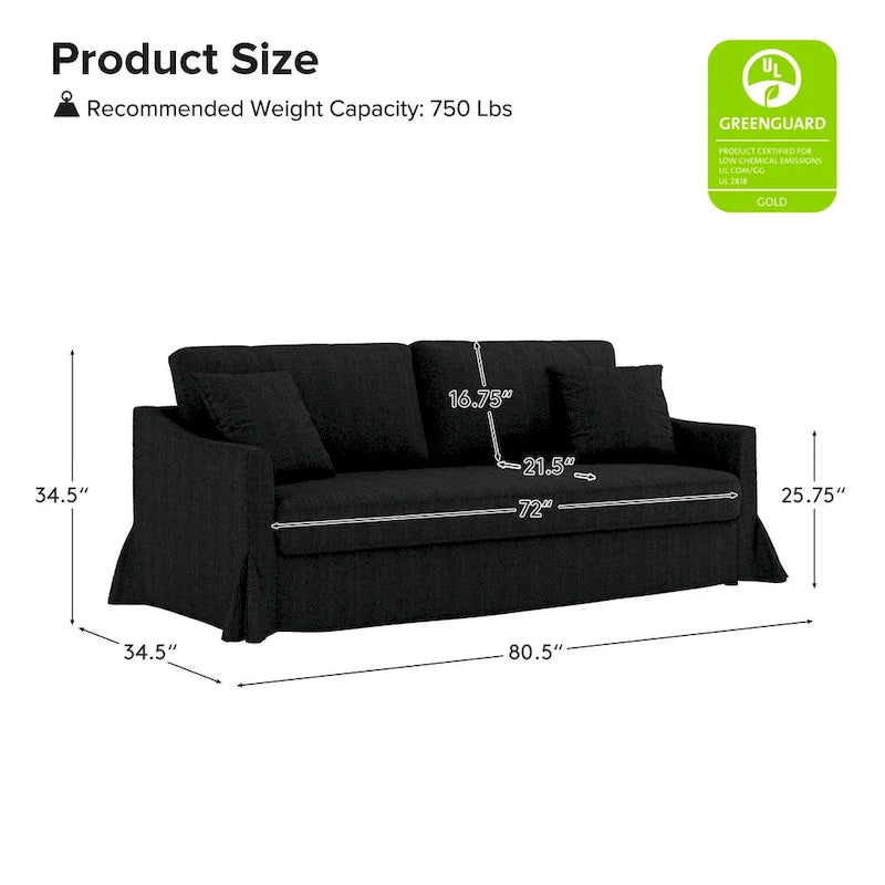 80.5 Modern Detachable Backrest Sofa