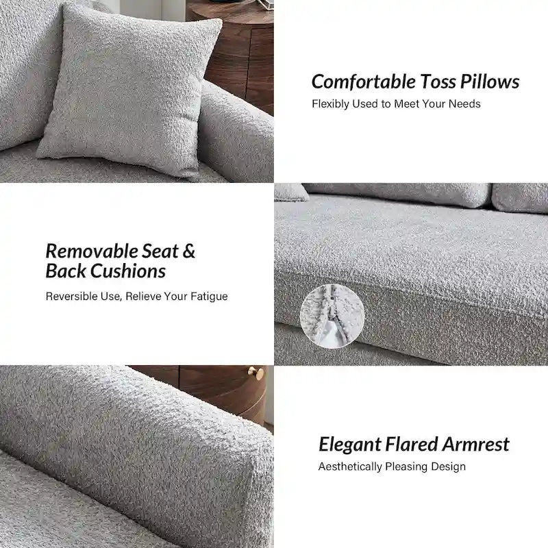 80.5 Modern Detachable Backrest Sofa