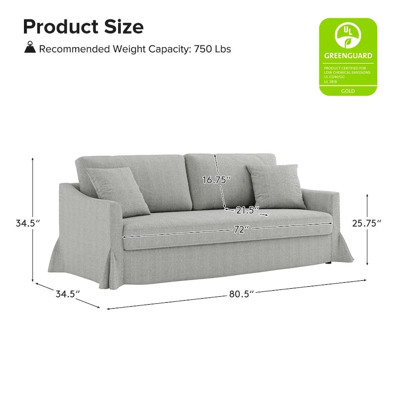 80.5 Modern Detachable Backrest Sofa