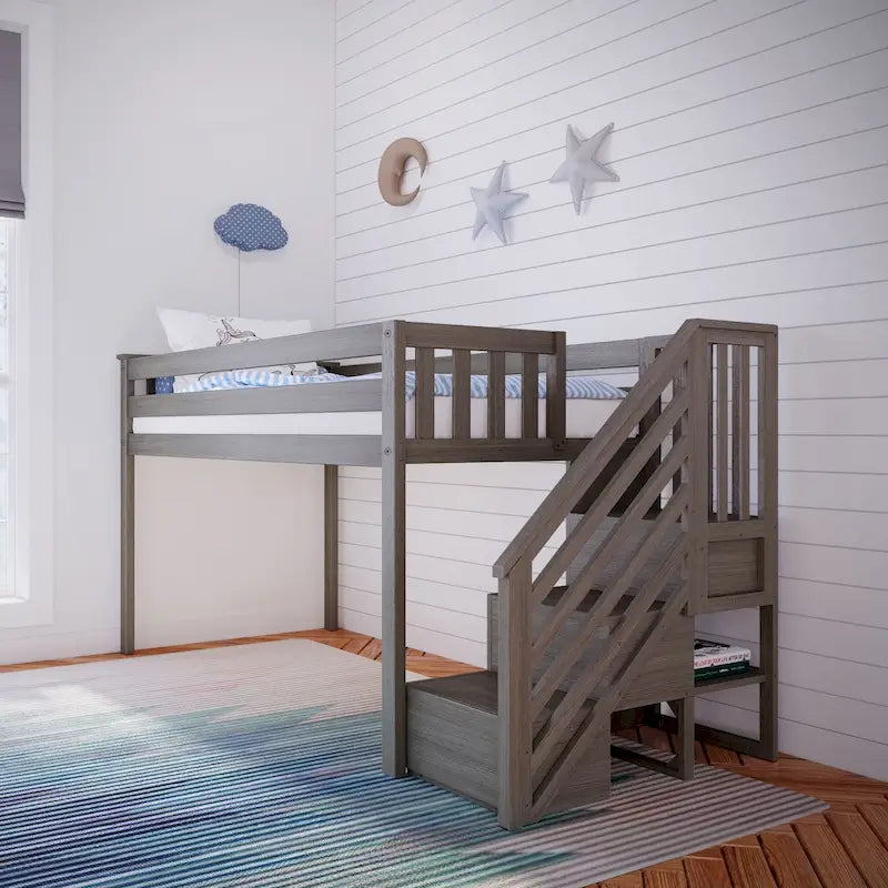 Double Loft Bed With Stairs