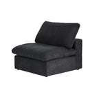 120 L-shaped Modern Sectional Sofa Linen Modular Sofa Couch with Storage Ottoman