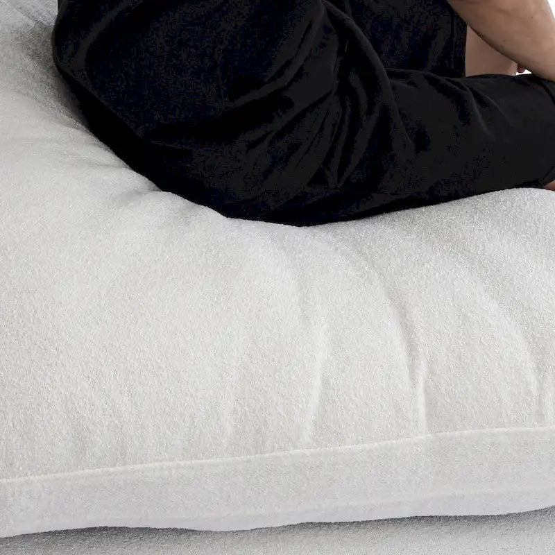 120 L-shaped Modern Sectional Sofa Linen Modular Sofa Couch with Storage Ottoman