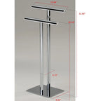 Metal Modern Free-Standing Towel Rack Stand, Chrome