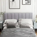 Linen Upholstered Headboard for Full and Queen Size Bed Frames