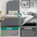 Black Upholstered Bed Frame PU Platform Bedframe Mattress Foundation