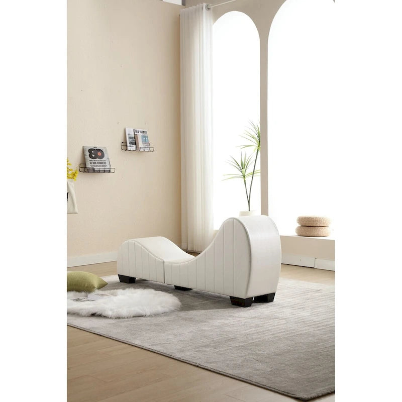 Modern Faux Leather Curved sofa