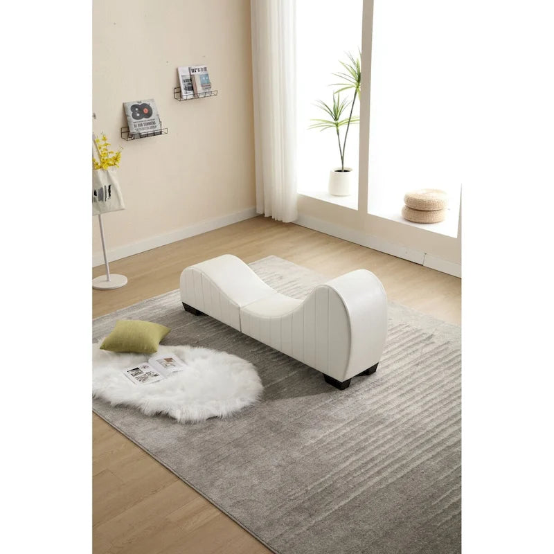 Modern Faux Leather Curved sofa