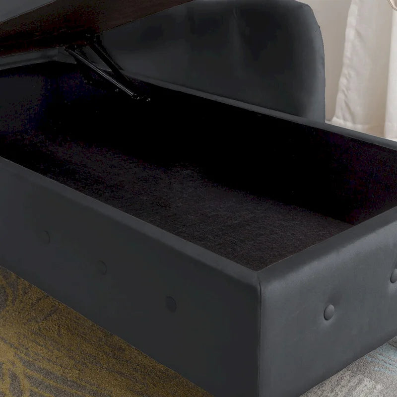 Chaise Lounge Indoor,Velvet Lounge Chair for Bedroom with Storage & Pillow,Modern Upholstered Rolled Arm Chase Lounge