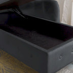 Chaise Lounge Indoor,Velvet Lounge Chair for Bedroom with Storage & Pillow,Modern Upholstered Rolled Arm Chase Lounge