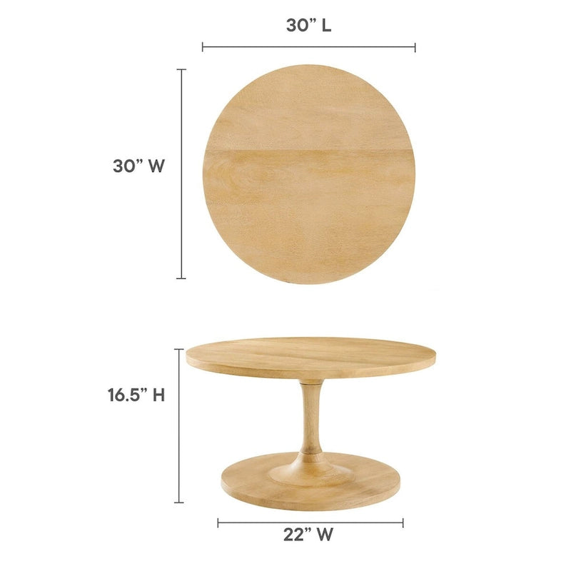 Round Wooden Coffee Table