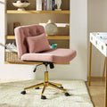 Modern Flannel Swivel And Tilt Office Chair With Backrest