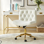 Ollie Modern Flannel Swivel Tilting Office Chair with Pillow by 