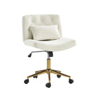 Modern Flannel Swivel And Tilt Office Chair With Backrest