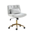 Modern Flannel Swivel And Tilt Office Chair With Backrest