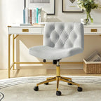 Modern Flannel Swivel And Tilt Office Chair With Backrest