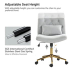 Modern Flannel Swivel And Tilt Office Chair With Backrest