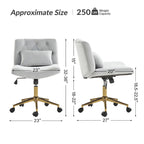 Modern Flannel Swivel And Tilt Office Chair With Backrest