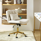 Modern Flannel Swivel And Tilt Office Chair With Backrest