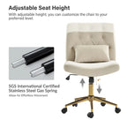 Modern Flannel Swivel And Tilt Office Chair With Backrest